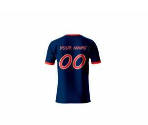T-shirt à manches courtes en polyester à col rond avec impression intégrale par sublimation pour la production de vêtements personnalisés - Product Image 5