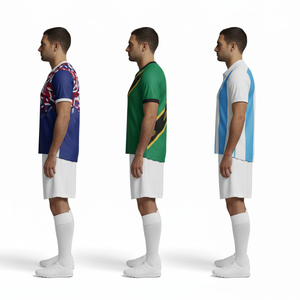 2025 Custom Soccer Jerseys New Style Digital Printing 100% Polyester 3D Embroidery <b>Light</b> Weight Team Name Short Sleeve Front - Product Image 3