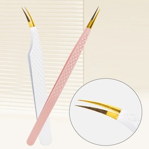 1 Pieza de Pinzas para Cejas BAFA SURGICAL INSTRUMENTS BSI-ET-364 de Alta Precisión, Duraderas, de Acero Inoxidable, Rectas y Chapadas en Oro - Product Image 1