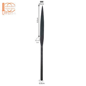 MEILLEUR PRIX – Lot de limes plates manuelles DL de 200 mm pour bricolage, coupe lisse, finition naturelle, qualité industrielle supérieure, épaisseur 5 mm, extrémité arrondie - Product Image 1