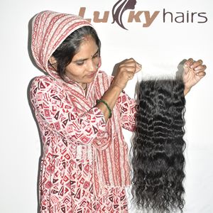 Extensiones de Cabello Humano Virgen Indio HD 6*6 con Cierre, Rizado Natural, Ondas Sueltas Profundas, Cutícula Alineada, Doble Trama - Product Image 4