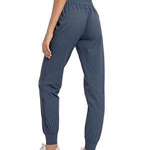 Pantalones Harem de Maternidad de Cintura Alta Negros, Largos hasta el Tobillo, con Cintura Elástica, Tejido Casual de Poliéster Transpirable, con Bolsillos, para Invierno, Color Liso - Product Image 5