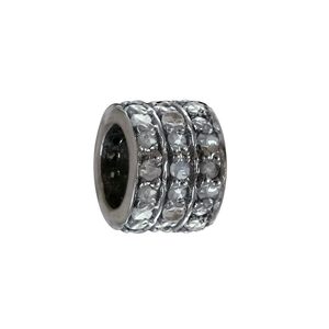 Natural Diamond Oxidized 925 Silver <b>Spacer</b> Finding Minimalist Jewelry Accessories, Jewelry Making Finding - Product Image 3