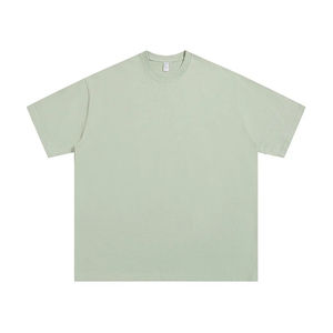 Camisetas de 300 g/m² para hombre, de algodón, manga corta, cuello redondo, holgadas, lisas, transpirables, personalizables. - Product Image 3