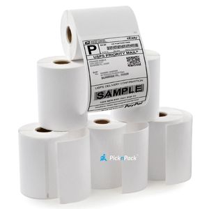 Rollos de Etiquetas de Envío de Plástico Térmico Directo de 4x6 Pulgadas con Estampado en Caliente |   400 Etiquetas por Rollo |   Etiquetas de Envío para Comercio Electrónico - Product Image 2