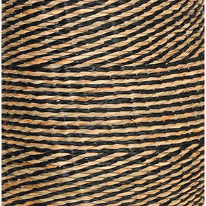 Panier décoratif artisanal en jonc de mer gris Organisateur élégant - Product Image 2