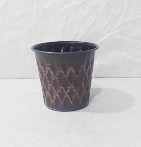 Pot de fleurs en métal martelé, design moderne rond, pour intérieur et extérieur, décoratif, durable, résistant à la rouille, pour jardin. - Product Image 2