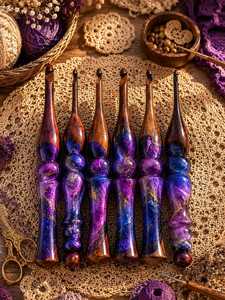 Wholesale Luxury Swirl Resin Knitting Needles Hand-Polished <b>Crochet</b> <b>Hook</b> Eco-Friendly DIY Crafting Tools for Hand Knitting - Product Image 5