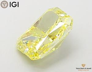 Diamante Cultivado en Laboratorio CVD de Corte Radiante, Color Amarillo Intenso, Claridad VS1, 2.00 Quilates, con Certificado IGI para Anillo de Compromiso Personalizado - Product Image 5