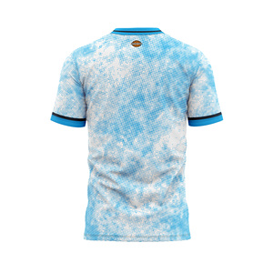 เสื้อกีฬาพิมพ์ลายแบบซับลิเมชั่นสั่งทำ OEM ยี่ห้อ MADE4MATCH ขายส่ง ผลิตจากโพลีเอสเตอร์ 100% ระบายอากาศได้ดี น้ำหนักเบา สำหรับทีมชาย พิมพ์โลโก้ แขนสั้น - Product Image 2
