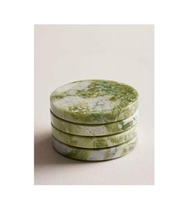 Naturally Stunning Marble <b>Coaster</b> <b>Set</b> With Felt Backing And Stylish Geometric Shapes Coffee Bar Displays At Homes And Offices - Product Image 3