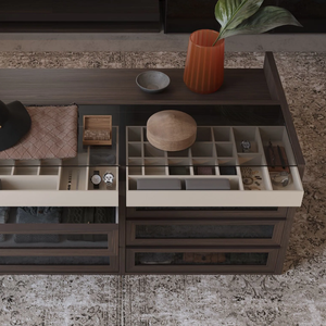 Armario Moderno Personalizado JY Project, Armario Abierto con Puerta Corredera, Muebles de Dormitorio de MDF, Conjunto de Armarios Modulares - Product Image 2