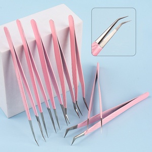 Wholesale Fiber Tip Volume 45 90 Degree <b>Eyelash</b> Tweezers High Quality Tweezer White <b>Eyelashes</b> <b>Extension</b> Tweezers - Product Image 3
