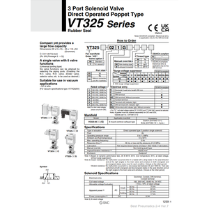 Électrovanne pneumatique SMC VT325-035GS - Product Image 2