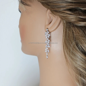 Pendientes de Diamantes Naturales con Corte Fantasía IGI/GIA, Pendientes de Oro Blanco/Amarillo de 14 Quilates, Joyería de Diamantes, Pendientes de Boda, Diamantes Creados en Laboratorio - Product Image 4