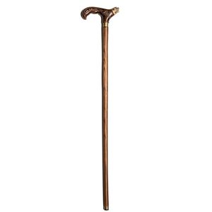 Canne de marche artisanale en bois de rose avec poignée en laiton massif en forme de tête de cheval, 36 pouces, multifonction, marron, style vintage, Saint-Valentin - Product Image 3