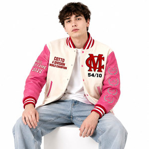 Chaqueta Varsity Personalizada a Prueba de Viento, Venta al por Mayor para Equipos, Poliéster/Algodón, Cuello Alto, Servicio de Personalización - Product Image 4