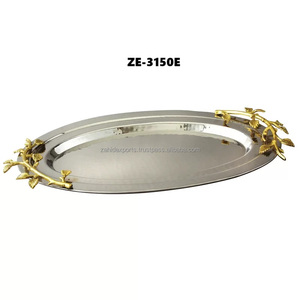 Zahid Exports - Bandeja Multifuncional de Metal de Estilo Rústico, Decoración Moderna para la Mesa, Decoración Artesanal para Navidad - Product Image 6