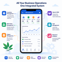 Application mobile de gestion des stocks ERP, comptabilité d'entreprise, CRM, suivi des employés, Android, MAC, Linux, multilingue, Internet