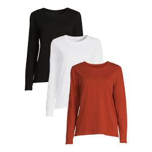 Camiseta Elegante de Manga Larga para Mujer, con Mezcla de Algodón Suave y Corte Holgado, Ideal para Uso Casual y Laboral - Product Image 3