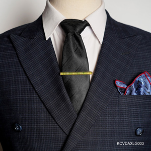 Pince à cravate pour homme en agate verte facettée plaquée or 18 carats - Pierre précieuse naturelle Feng Shui « Croissance et Prospérité » |   KCVDAXLG003 - Product Image 3