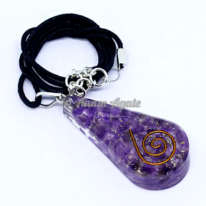 Pendentif en lapis-lazuli orgonite protection EMF | Fabricant de pendentifs goutte orgonite en ligne - Product Image 2