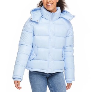 Veste matelassée à capuche décontractée pour homme grande taille noire de haute qualité avec fermeture éclair 100% - Product Image 2