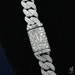 Collier ras du cou AARVA JEWELS pour homme en argent 925 plaqué or 18 carats avec moissanite, style luxueux, à porter au quotidien - Product Image 5