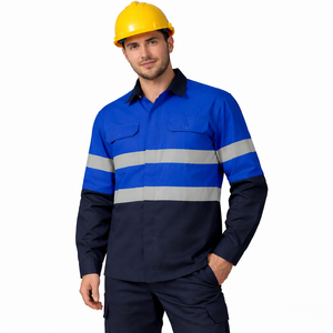 Chemise de travail réfléchissante personnalisée, vêtements de travail industriels haute visibilité, uniforme avec poche fonctionnelle - Product Image 1