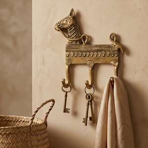 Plaque murale décorative en laiton style antique, motif cheval, plaqué or, 9,5x13,1 pouces, thème animalier, décoration intérieure - Product Image 5