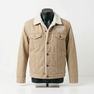 Wholesale Men's Denim <b>Sherpa</b> Jacket Fleece <b>Lined</b> Winter Trucker Jacket Custom Logo Heavyweight Denim Jacket - Product Image 1