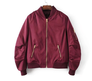 ขายส่ง 100% โพลีเอสเตอร์พอดีผู้ชายเสื้อแจ็คเก็ตซาตินทอง zip up ด้านล่างยางยาว PLUS ขนาดแจ็คเก็ตเด็กเสื้อ - Product Image 3