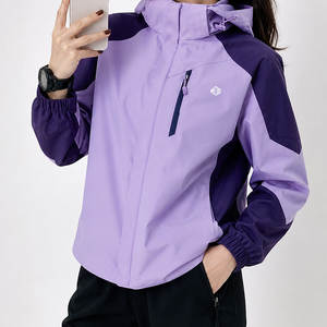 Chaqueta impermeable con capucha para mujer, de softshell, cortavientos, de poliéster, para senderismo al aire libre, con forro polar, para hombre. - Product Image 4