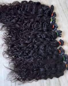 Extensions naturelles vierges de cheveux humains bouclés, lisses, épais, brillants, prix direct d'usine, fournisseur de qualité supérieure pour l'exportation - Product Image 3