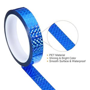 Ruban adhésif holographique réfléchissant bleu pour projets de bricolage, d'artisanat, d'emballage cadeau et de décoration, adhésif imperméable - Product Image 2