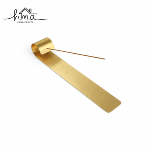 Modern Brass Incense Holder Curved Stick Burner Long Ash Catcher Minimalist <b>Decorative</b> Home Fragrance Incense Stand - Product Image 3