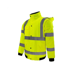 Chaqueta de Seguridad de Alta Visibilidad Rosa Clase 2, Impermeable, Reflectante, con Capucha y Cierre de Cremallera - Product Image 6