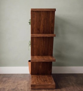 Modern <b>Wooden</b> Tiered Shelf 4-Tier Freestanding Backless <b>Bookcase</b> For Living Room Home Furniture Midcentury Design - Product Image 5