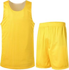 Ensemble de maillot de basket-ball, débardeur en maille sans manches avec short à taille élastique, vêtements de sport d'été respirants, coupe régulière pour adultes - Product Image 1