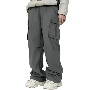 Factory OEM High Street Mid Waist Waterproof Oversized Mens Casual Trousers Fit Parachute Pants Loose Breathable Eco-Friendly - Product Image 2