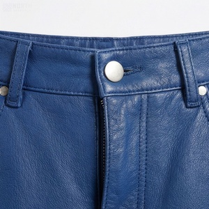Women High Waist A-Line Faux <b>Leather</b> <b>Mini</b> <b>Skirt</b> Solid Color With Pockets Shiny Design All Seasons Wear - Product Image 4