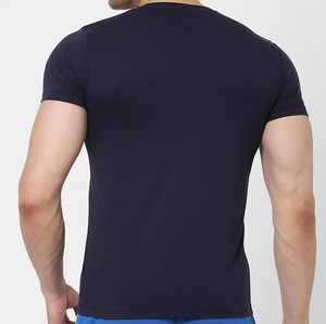 T-shirt en coton uni léger pour homme, coupe classique, col rond, décontracté, doux, basique, pour le streetwear quotidien, mode, OEM personnalisé - Product Image 2