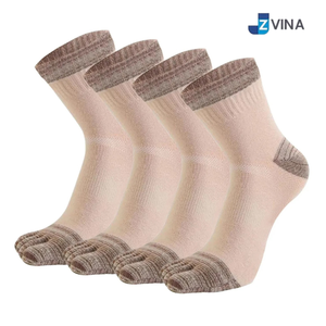 Custom <b>Men's</b> 5 Toe Athletic <b>Socks</b> Cotton Spandex Breathable Knitted Sports <b>Socks</b> Solid Color Spring Wear - Product Image 2