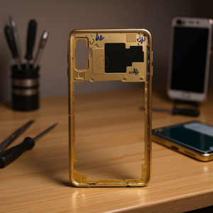 Cover posteriore in alluminio color oro per Samsung Galaxy A7 2018 A750F, telaio di ricambio - Product Image 3