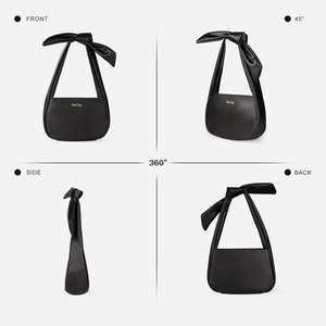 Bolso de Mano Pequeño de Cuero Vegano para Mujer con Cierre, Bolsos de Hombro Negros para Mujer - Product Image 2