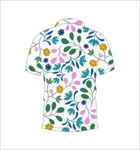 เสื้อโปโลพิมพ์ลายดอกไม้สำหรับผู้ชาย แขนสั้น สวมใส่สบาย เหมาะสำหรับฤดูร้อน เล่นกอล์ฟ น้ำหนักเบา มีปก แฟชั่น - Product Image 1