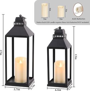 Eco Friendly Kitchen <b>Table</b> Metal Lantern Candle Holder For Home Decoration With Stylish And Modern Design - Product Image 2