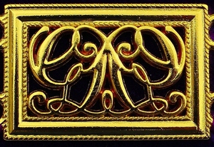 Emblemas Metálicos Dorados, Collar de Cadena Ceremonial de Terciopelo Rojo, Personalizado para Logia Masónica Azul, Acabado Dorado, Logia Decorativa de Terciopelo Rojo - Product Image 4