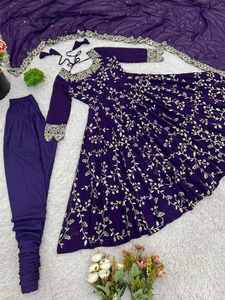 Pakistani Plus Size Bridal Wedding Ball <b>Gown</b> in Chiffon with Sequined Embellishments for Girls 80477 ready to ship wholesale - Product Image 4