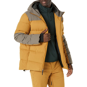 Windproof Hooded Men's Puffer Jacket-Lightweight Water-Resistant Knitted Solid Zipper Closure Streetwear <b>Coat</b> for Winter - Product Image 4